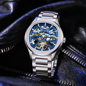 Orologio da Uomo Meccanico Automatico con Cinturino in Acciaio Inossidabile, Quadrante Scheletrato Luminoso, Cassa in Acciaio di Lusso CHANCE JC-9-204G-5 - Product Image 1