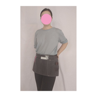 Pinset peralatan koki kreatif, celemek kulit setengah badan, sabuk, alat kanvas, tas pinggang, Pinset masak