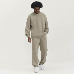 H5474 Manufacturers Wholesale Custom 380 Gsm Cotton Blends Blank Unisex Crewneck Sweatshirts - Product Image 3