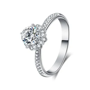 Fedi nuziali popolari oro 18 carati coppia vero diamante CVD Lab Grown Diamond Ring per anello da donna