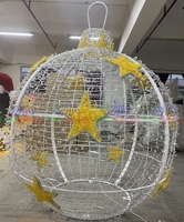 Grand motif de décoration de lumière led 3D imperméable à l'eau populaire extérieur boules de Noël avec motif de lumière à vendre