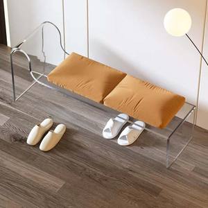Hochwertige klare Acryl bank Rechteckige Bank wechsel Schuh hocker Bett End hocker Glas hocker - Product Image 2