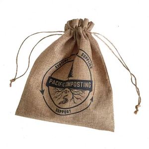Reusable Jewelry Soap Hemp Burlap Linen Jute Bracelet Pouch Customize Small Jute <b>Drawstring</b> <b>Bags</b> - Product Image 2