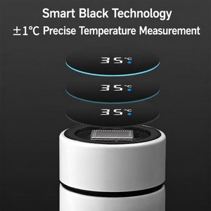 Bouteille d'eau intelligente 500 ml avec affichage LED de la température, thermos isotherme en acier inoxydable, rappel de consommation, idéal pour la gym, vente en gros - Product Image 5