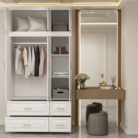 Nouvelle Armoire de Chambre à Coucher au Design Classique Moderne, Dressing Sur Mesure Extensible, Facile à Assembler, en Bois, avec Conception 3D Gratuite