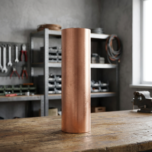 Vase à fleurs long en acier inoxydable plaqué cuivre brossé, décoration de table faite à la main, écologique, pour baptême et maison indienne - Product Image 3