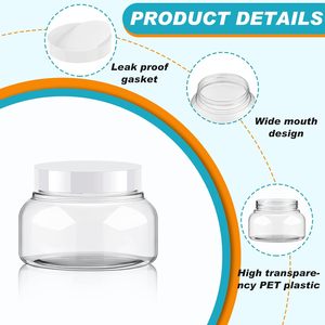 Pot cosmétique cylindrique en plastique de 250 ml avec couvercle à vis, rose, à large ouverture, couleur personnalisable, pour sérum et crème pour le visage – Offre Spéciale - Product Image 3