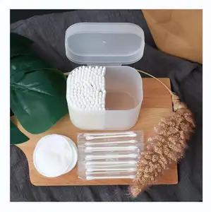 Makeup travel set of cotton buds and cotton pads for hotel use