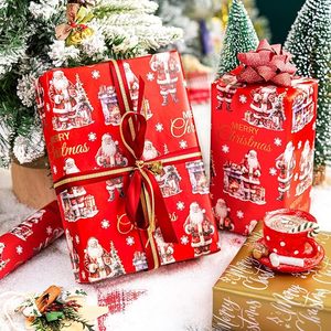 Christmas <b>Wrapping</b> <b>Paper</b> Holiday <b>wrapping</b> <b>paper</b> Red and gold double-sided <b>wrapping</b> <b>paper</b> Classic red Christmas <b>wrapping</b> <b>paper</b> - Product Image 2