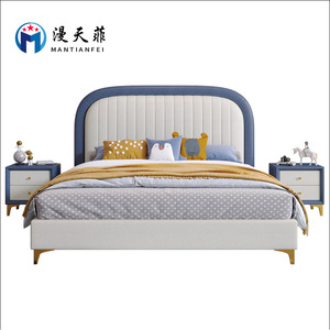 Mantianfei Childrens Bed 1.2m Or 1.5m Upholstered Storage Bed <b>Frame</b> For Kids Room - Product Image 1