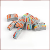 GAOCHAO OEM Bornier de câblage rapide à levier femelle en cuivre 8 cœurs 450V 32A, connecteur de câble électrique compact à pousser