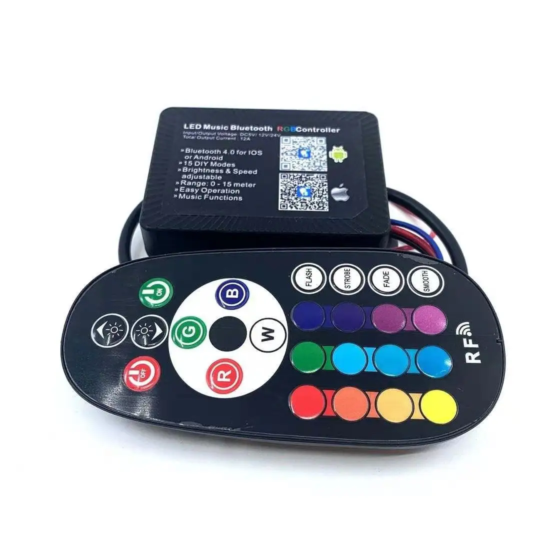 Universal LED RGBW BT Controller Light Controller Remote Control Lighting and Circuitry Design 24bottons Kingshowstar 2-year 0.5