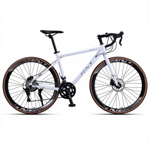 Vélo de route transfrontalier 700C avec cadre en aluminium, guidon drop, 27 vitesses, freins à double disque pour adultes, fourche R680, aluminium léger - Product Image 1