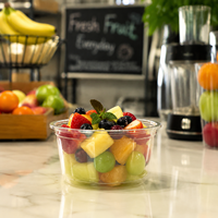 14oz 117mm Hoge Kwaliteit PET Plastic Schaal Grote Capaciteit Scheurbestendig Stapelbaar voor Salade Fruit