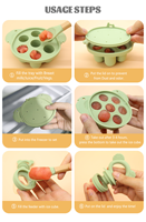 Set de Alimentador de Frutas para Bebés, Chupete y Mordedor Koala, 100% Silicona, Libre de BPA, Anti-caída, Tetina de Silicona, Bandeja para Cubitos de Hielo