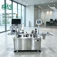 Machine de marquage automatique à double laser avec laser UV et laser à fibre pour le marquage des codes QR intérieurs et extérieurs des bouchons de flacons