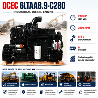 محرك ديزل CUM 6LTAA8.9-C280 C240 C260 C300 C325 C360 بقوة 180-360 حصان، 8.9 لتر، 6 أسطوانات للبناء والتعدين والحفارات ومضخات المياه