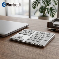Clavier numérique ABS Bluetooth, clavier numérique avec raccourcis multiples, 34 touches, clavier numérique sans fil portable et fin pour ordinateur portable