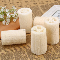 Aksesoris mandi bunga alami ramah dapat digunakan kembali penggosok tubuh Exfoliator berbentuk bunga lembut Loofah