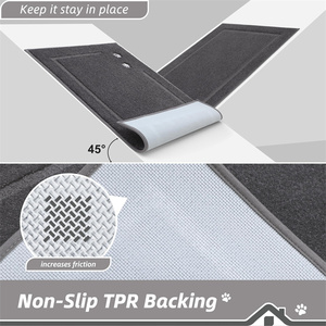 Tapis <span class=keywords><strong>de</strong></span> couloir absorbant 32x70 pouces à boucles tuftées, imprimé animal, anti-dérapant, lavable, pour patte <span class=keywords><strong>de</strong></span> chien boueuse - Product Image 3