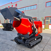 TIANTONG Vollhydraulischer Mini-Raupenbetonmischer mit Dieselmotor und KUBOTA Frontlader Kleiner Kipper für den Heimgebrauch