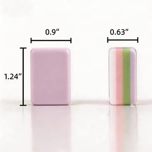 Juego de Mahjong Americano de Lujo y Elegante, Personalizado, de <span class=keywords><strong>4</strong></span> Capas, con Fichas Acrílicas Rosa Claro, 160 Cartas, para Fiestas de Mujeres - Product Image 4