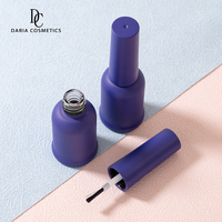 Hot 9ml New Dark Purple Stock Cylindre Vide Uv Gel Vernis À Ongles Cosmétique Bouteille D'emballage En Verre Avec Capuchon De Couleur Personnalisée et Brosse