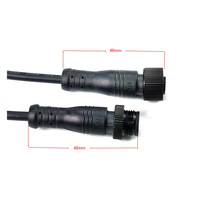 Passe-câble étanche M12 en métal, connecteur 2/3/4 broches pour lampe LED, contact en cuivre, boîtier en ABS et nylon