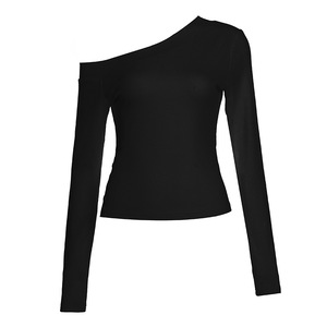 <span class=keywords><strong>Camiseta</strong></span> Básica de <span class=keywords><strong>Manga</strong></span> <span class=keywords><strong>Larga</strong></span> con <span class=keywords><strong>Hombros</strong></span> Descubiertos para Mujer, Corte Ajustado, con Diseño de Botones, Informal y Versátil, de Poliéster 113 - Product Image 6