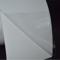Autocollants adhésifs transparents en PET imperméables imprimés sur mesure, en rouleaux géants individuels en acrylique pour l'emballage de produits et le masquage