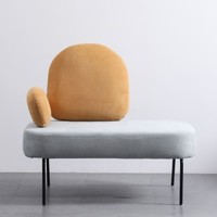 Sessel Salon Salon Mobilier nordique Design Mode Love Seat Appartement de loisirs moderne Petit canapé simple rose