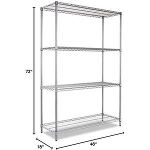 Étagère métallique Alera 48'' x 18'' x 72'' avec roulettes, noir anthracite, solution de rangement complète - Product Image 4