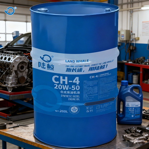 LAND WHALE Huile de nettoyage pour <span class=keywords><strong>moteur</strong></span> <span class=keywords><strong>diesel</strong></span> entièrement synthétique 200L Conteneur métallique Certifié 20W-50 API CH-4 Huile pour moto - Product Image 3