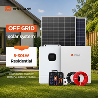 Ensemble complet de systèmes d'énergie solaire hors réseau 5 kW 6 kW 8 kW 10 kW 15 kW 20 kW 25 kW 30 kW avec batterie au lithium pour la maison