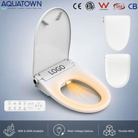 Siège de toilette intelligent de luxe en forme de U avec bidet électronique chauffant, télécommande sans fil et fonction d'auto-nettoyage