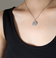 Collier à breloques étoile du nord étanche en acier inoxydable plaqué or 18 carats pour couples pendentif à chaîne de chandail à la mode