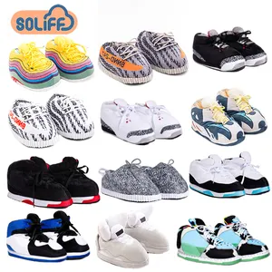 Wholesale House Plush Sneaker Slippers Indoor Mens Slippers Sneaker sports Slipper