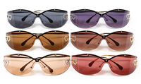 Lunettes de soleil vintage minimalistes sans monture, à bords coupés, élégantes, style européen, lunettes de soleil tendance