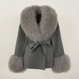 Jancoco donna inverno <span class=keywords><strong>cappotto</strong></span> di vera lana <span class=keywords><strong>con</strong></span> <span class=keywords><strong>cintura</strong></span> giacca di lana da donna <span class=keywords><strong>cappotto</strong></span> di lana <span class=keywords><strong>con</strong></span> vera <span class=keywords><strong>pelliccia</strong></span> di agnello - Product Image 1