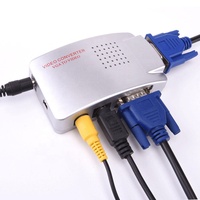 Usine en gros VGA vers AV convertisseur adaptateur Audio et vidéo moniteur VGA vers RCA commutateur adaptateur boîte pour PC portable