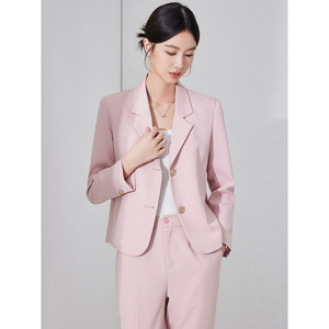 Women's Short Professional Suit Set Polyester Worsted Anti-Wrinkle Spring Office Lady Style - Product Image 4