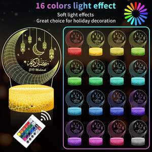 Lámpara de Mesa LED Decorativa para el Festival de Eid Mubarak y Ramadán, con Control Remoto y Aplicación, Venta al por Mayor - Product Image 3