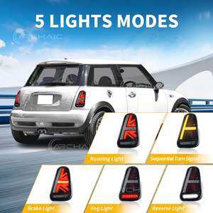 Luces Traseras LED Arcaicas para <span class=keywords><strong>Mini</strong></span> R50 R53 <span class=keywords><strong>One</strong></span> D Cooper S <span class=keywords><strong>Mini</strong></span> <span class=keywords><strong>Cabrio</strong></span> R52 2001-2007 con Intermitentes Secuenciales (Color Humo) - Product Image 2