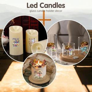 Nouveau style 2026 – 24 feuilles d'autocollants vintage chrétiens à appliquer par frottement pour verre, bougeoirs et porcelaine - Product Image 6