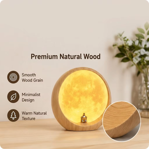 Lampada Notturna LED a Forma di Luna, Luce Ambientale Ricaricabile con Statuetta di Coppia, Luce Bianca Calda per Camera da Letto, Hotel, Regalo - Product Image 5