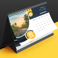 Calendrier de bureau personnalisé en gros, nouveau calendrier de bureau créatif, nouveau design d'impression, calendrier mural