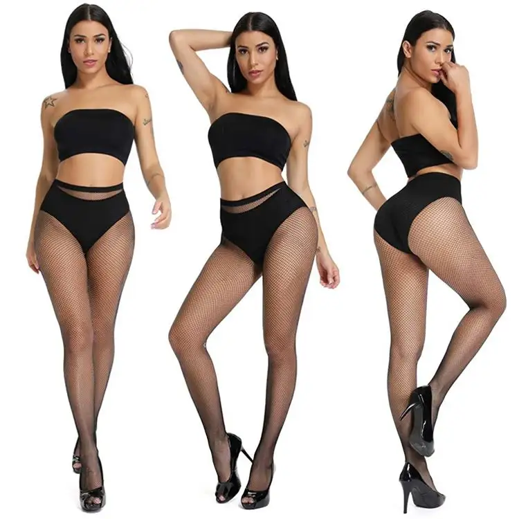 Großhandel Bauch High Waist Strumpfhose Hot Sexy Leg Swear Pendler bekleidung Verstärkte Zehen Frauen Mädchen Netz strumpfhose