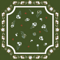 Jeu de Mahjong Américain Rétro à Motifs Botaniques en Relief, en Acrylique Crème Ivoire, Tons Doux, Motifs Fleurs Sauvages, Cadeau Unique pour Femmes
