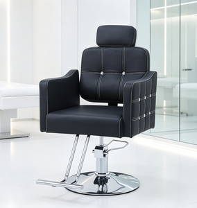 <span class=keywords><strong>Chaise</strong></span> de Barbier Hydraulique Professionnelle avec Appui-tête Amovible et Repose-pieds en Métal Durable – Équipement de Salon de Coiffure Artisanat Exquis - Product Image 4