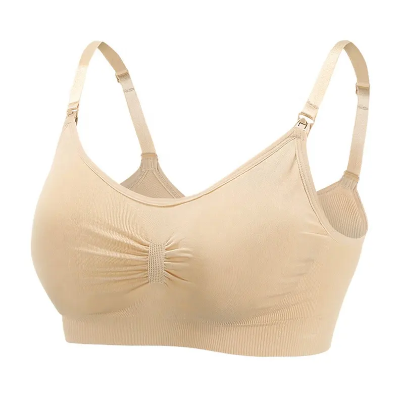 New Front Open Custom Logo Maternity High Support Many Colors Size Without Wire Ring Nursing Bra Breastfeeding